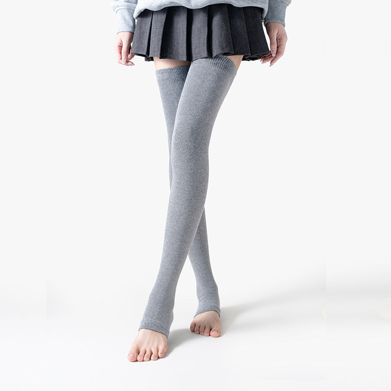 Autumn And Winter Plus Size Extended Cotton Over-the-knee Thigh Warm Socks