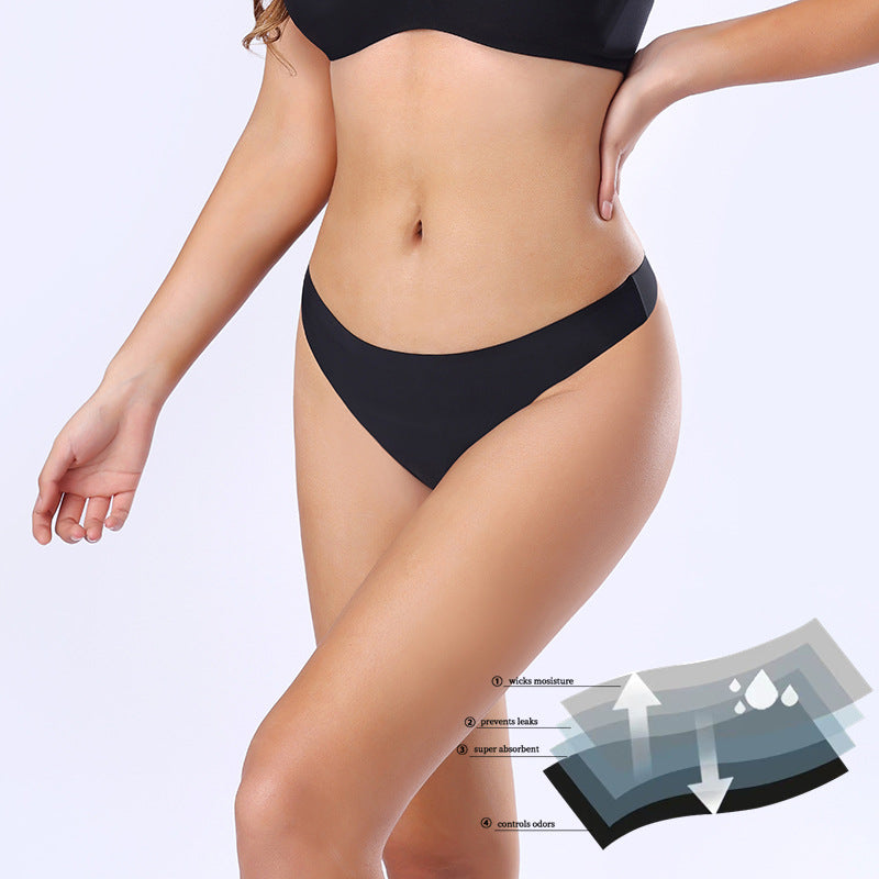 Women's Fashion Simple Four-layer Leak-proof Absorbent T-back