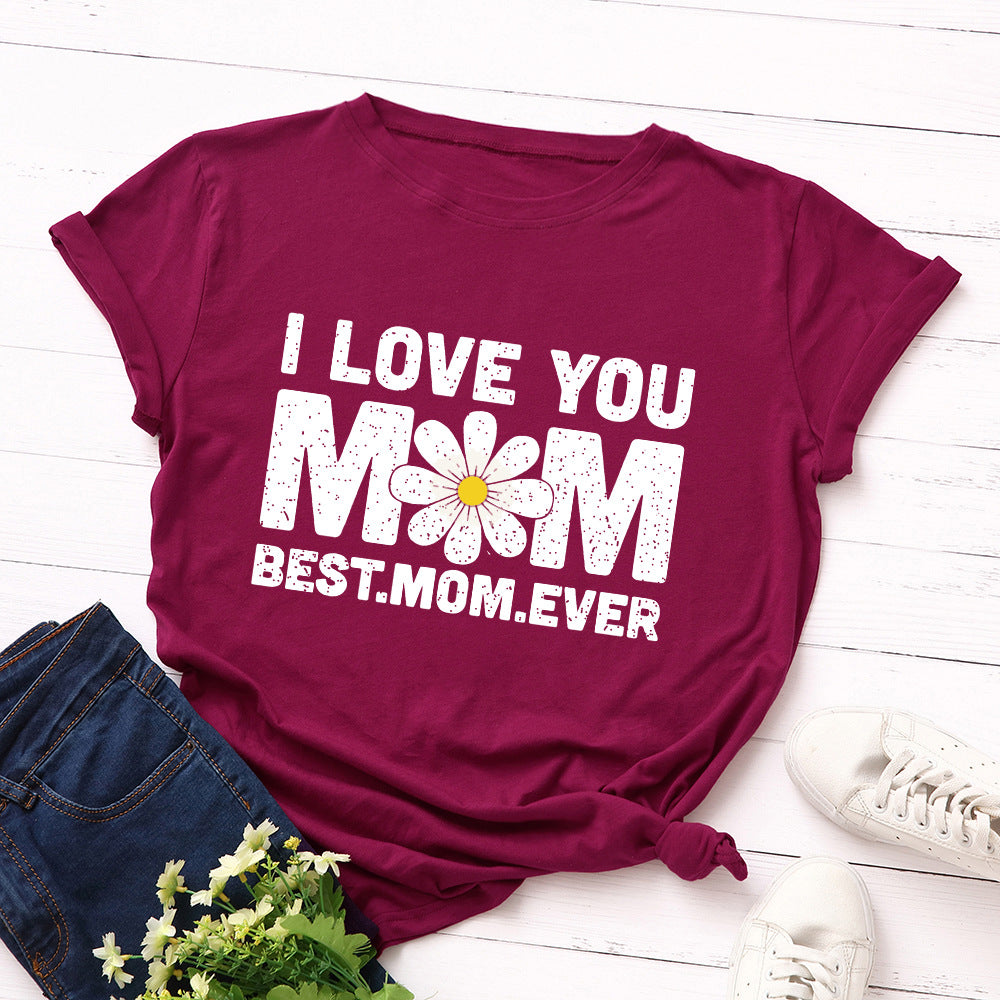 Women's Loose Round Neck Short Sleeve Cotton T-Shirt