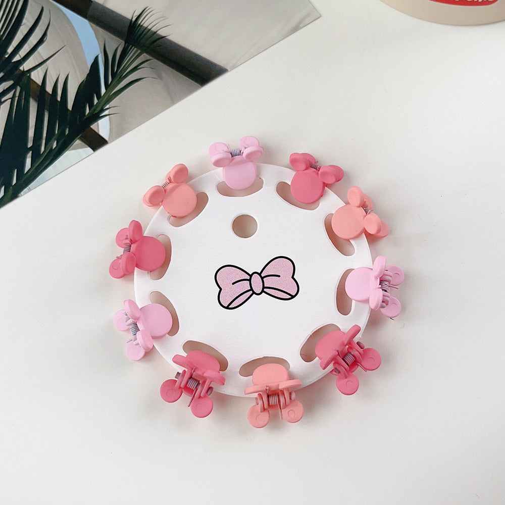 New Children's Barrettes 10 PCs Colorful Cartoon Baby Small Jaw Clip Bangs Broken Hair Princess Hairstyle Mini Hairpin