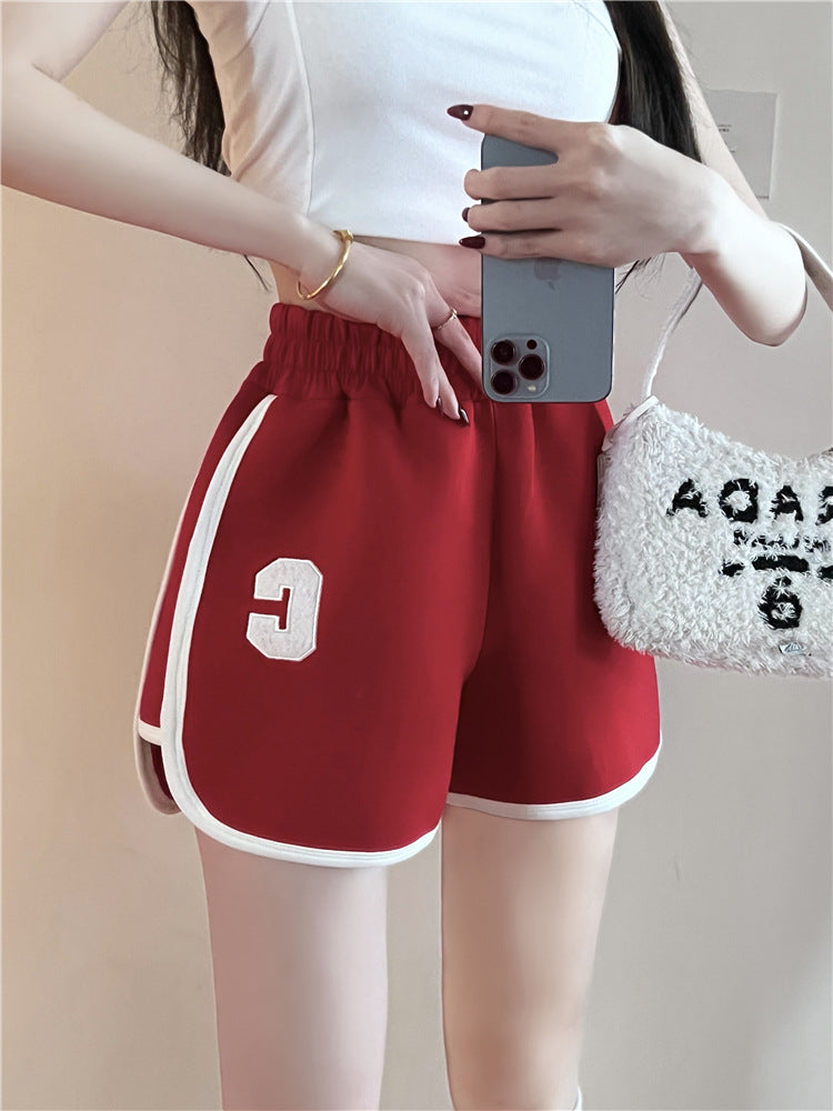 Spicy Girl Sports Shorts For Women Loose-Fit Outerwear Versatile For Summer