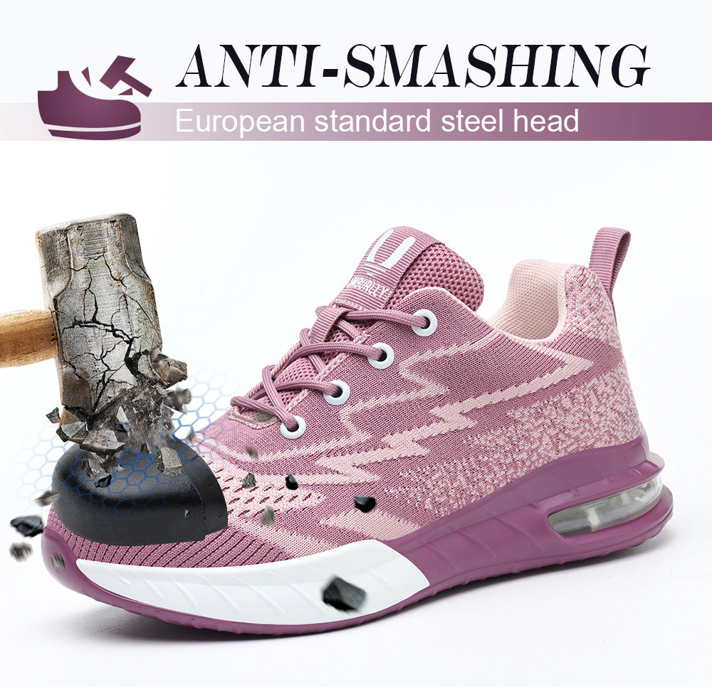 Women's Work Shoes With Steel Toe Anti Smashing