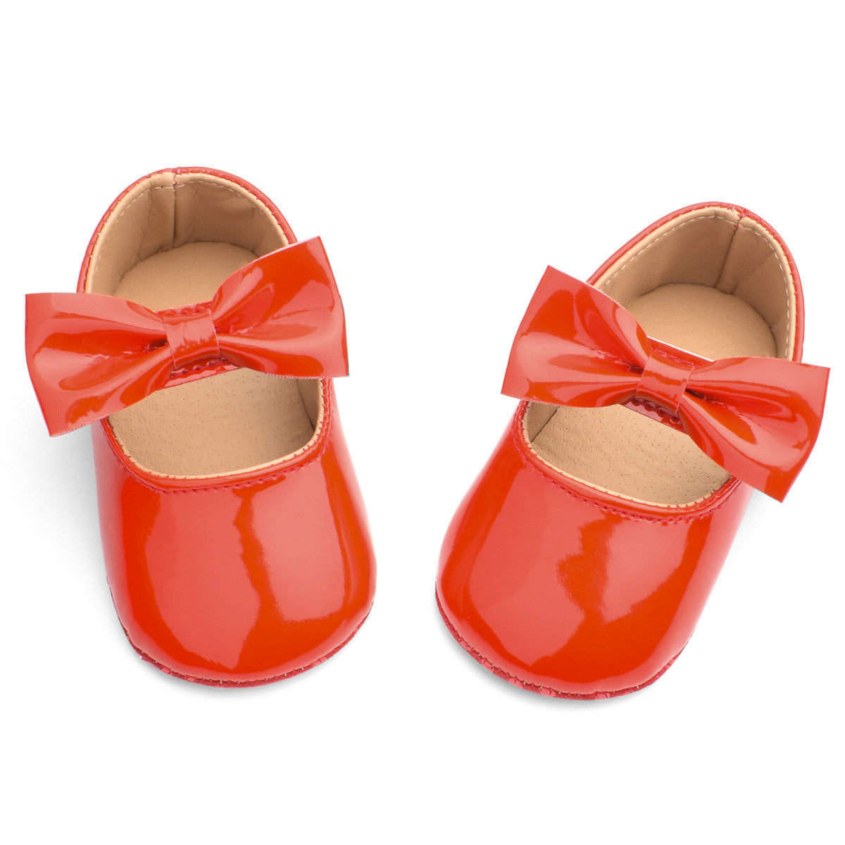 Cute Baby Girl Patent Leather Bowknot Toddler Shoes