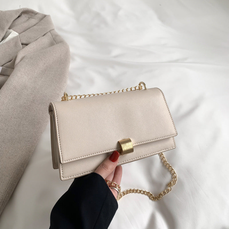 Simple Western Style Popular Korean Shoulder Crossbody Fashion Chain Small Square Bag