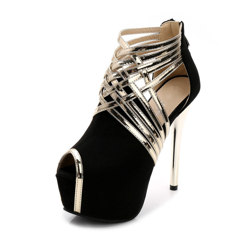 Summer Waterproof Platform Women Sandals Fish Mouth Stiletto Heel