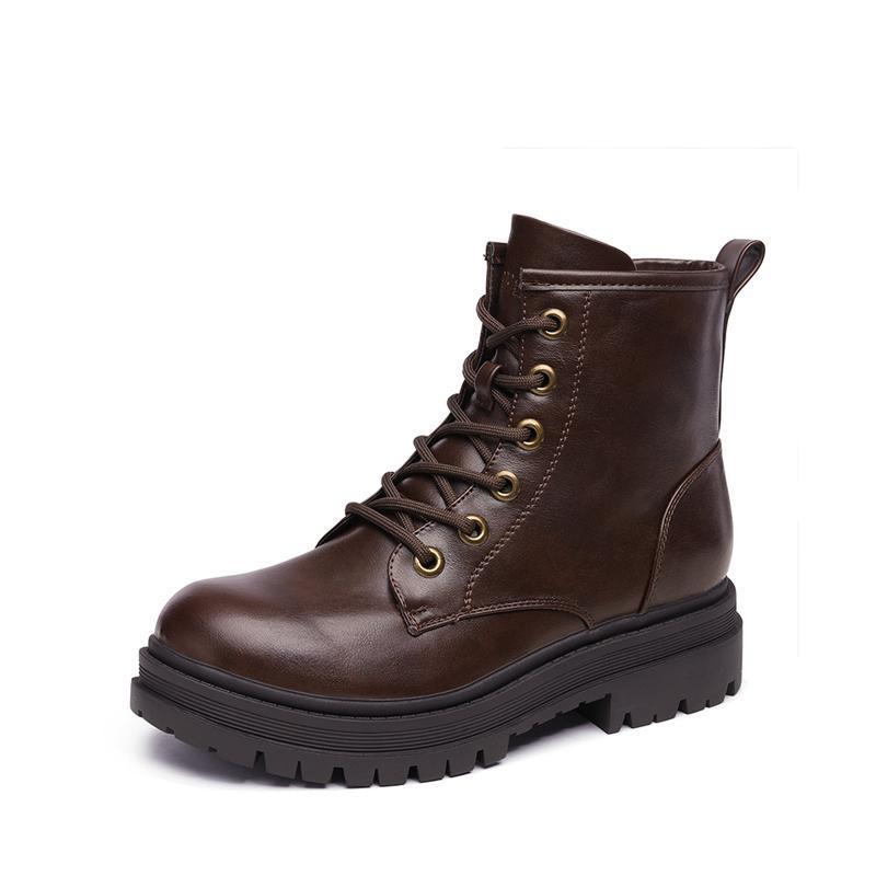 Women's Flat Lace Up Booties