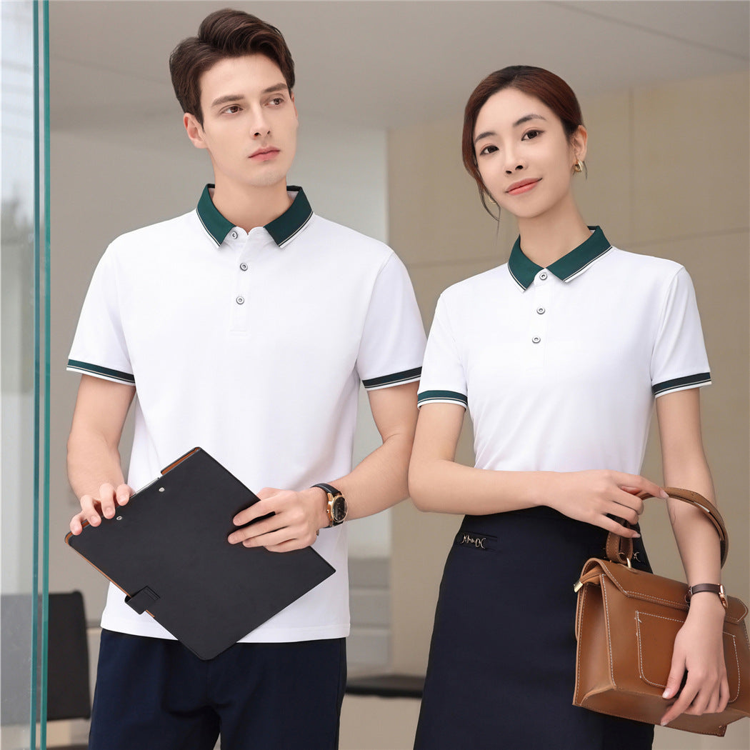 Elastic Fiber Di Skin Cotton Polo Shirt Color Matching