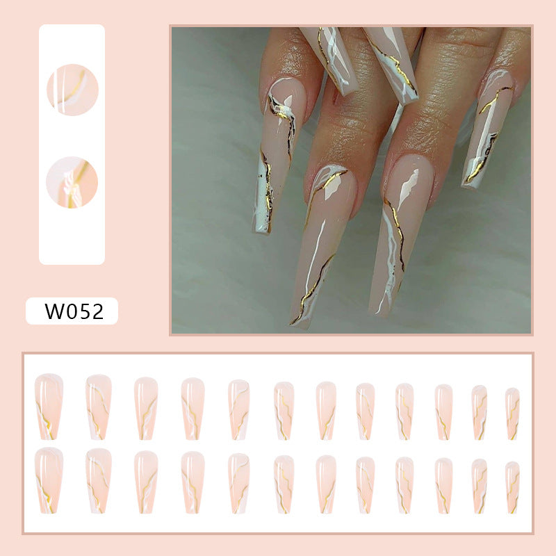 Nail Sticker Practice 24 Pieces Long Bright Colors