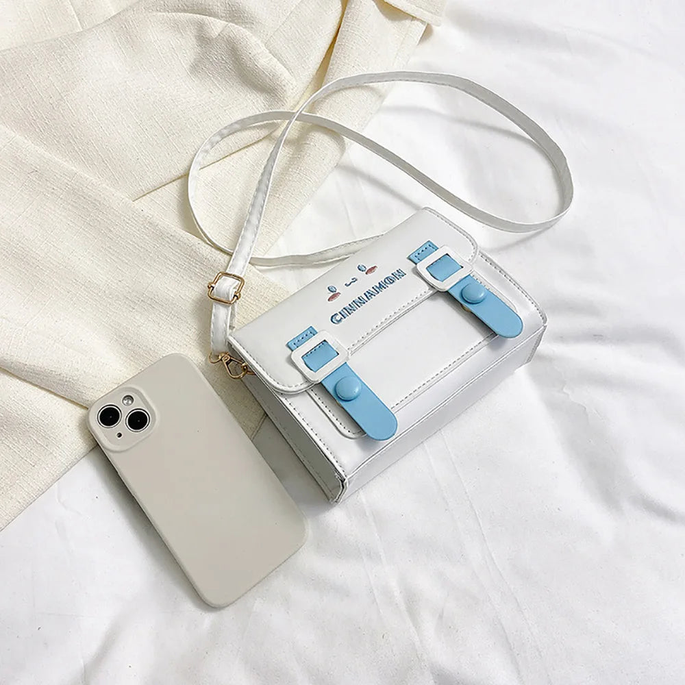 PU Handbag - Hello Kitty & Cinnamoroll Fashionable Crossbody Bag, Kawaii Outdoor Shoulder Bag, Ideal Gift