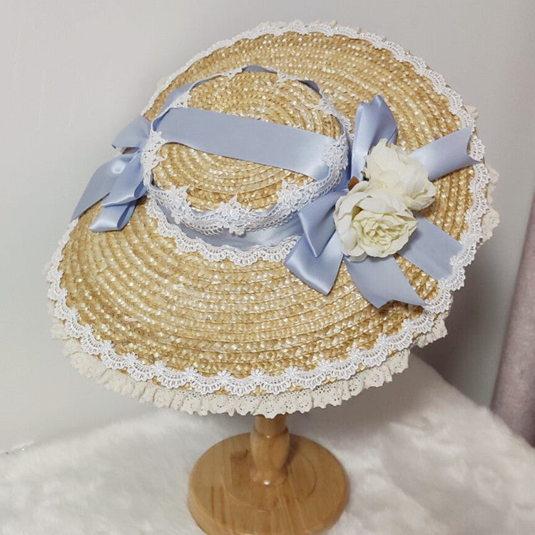 Hanyang Eclectic Flat Top Sun Hat Pastoral Style