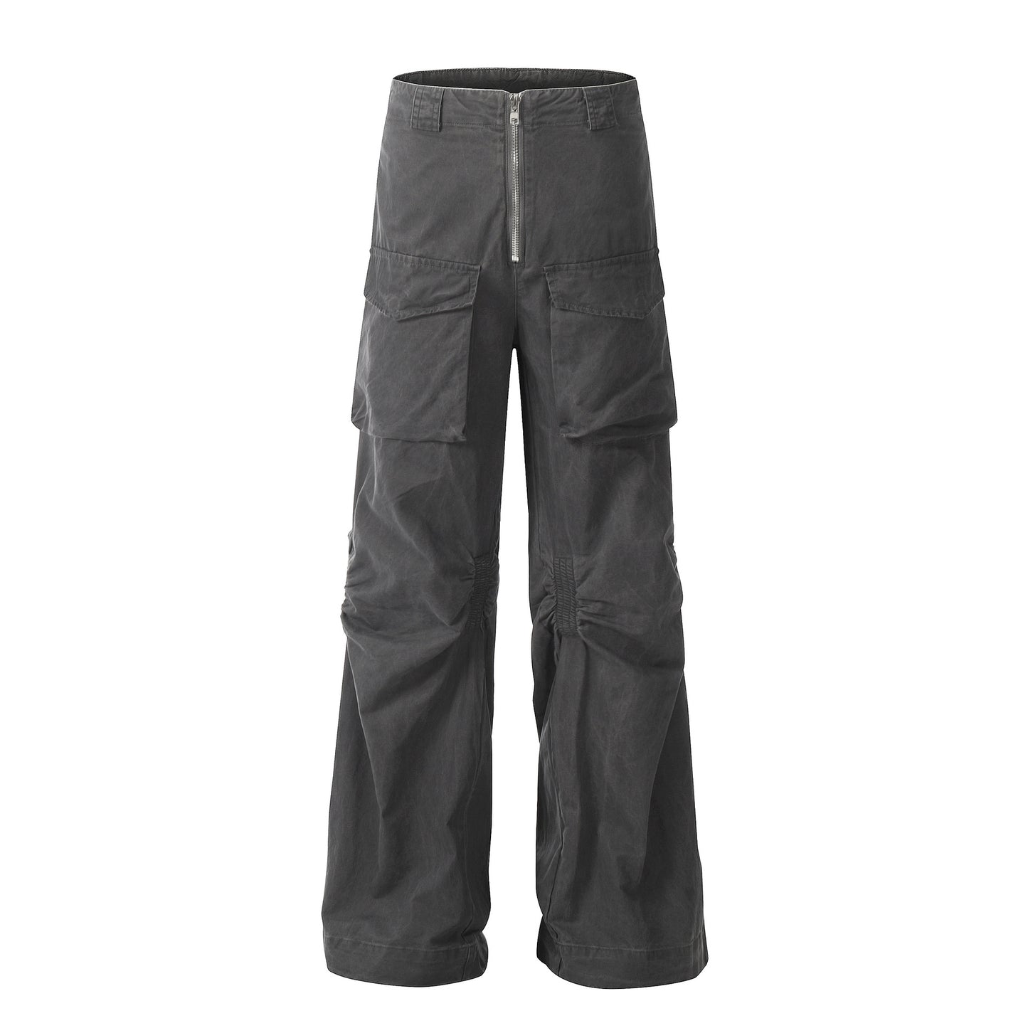 Retro Overalls American Fashion Brand Slim Fit Straight Cargo Pants