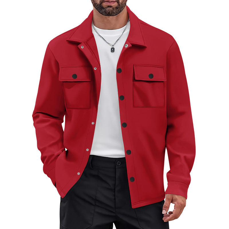 Retro Single-breasted Lapel Casual Long-sleeve Jacket