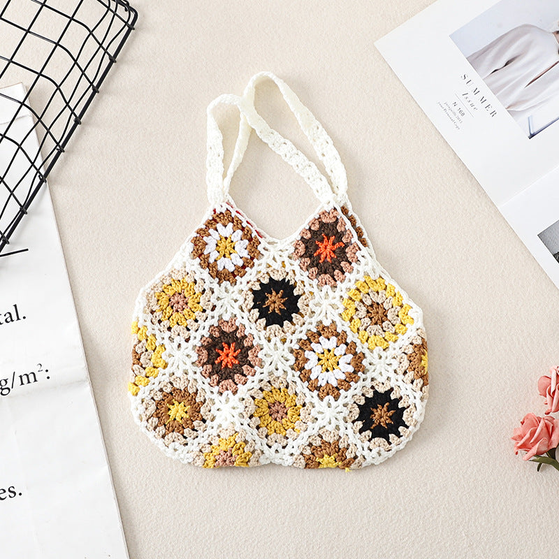 Handmade Crochet Weave Vintage Hollow Bag