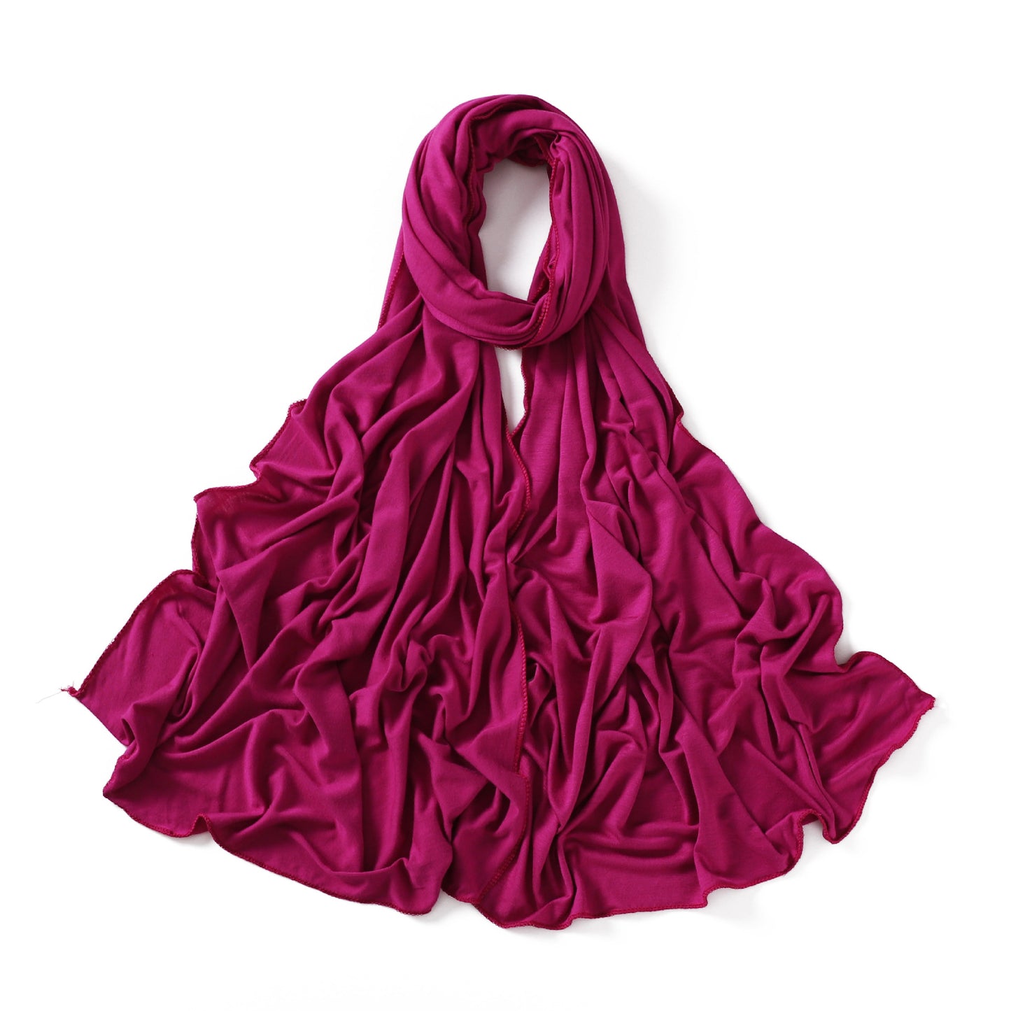 Colors Solid Color Modal Scarf Small Size Monochrome Jersey Veil Mercerized Cotton Scarf