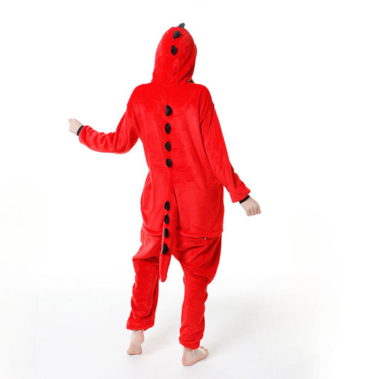 Flannel Dinosaur Animal One-piece Pajamas