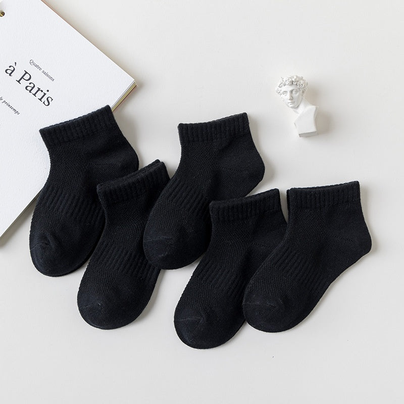 Thin, Breathable Cotton Socks For Kids Crew Socks For Boys And Girls
