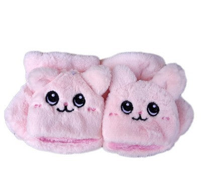 Half-finger Flip Cover Warmth Thickened Student Keyboard Gloves Female Winter
