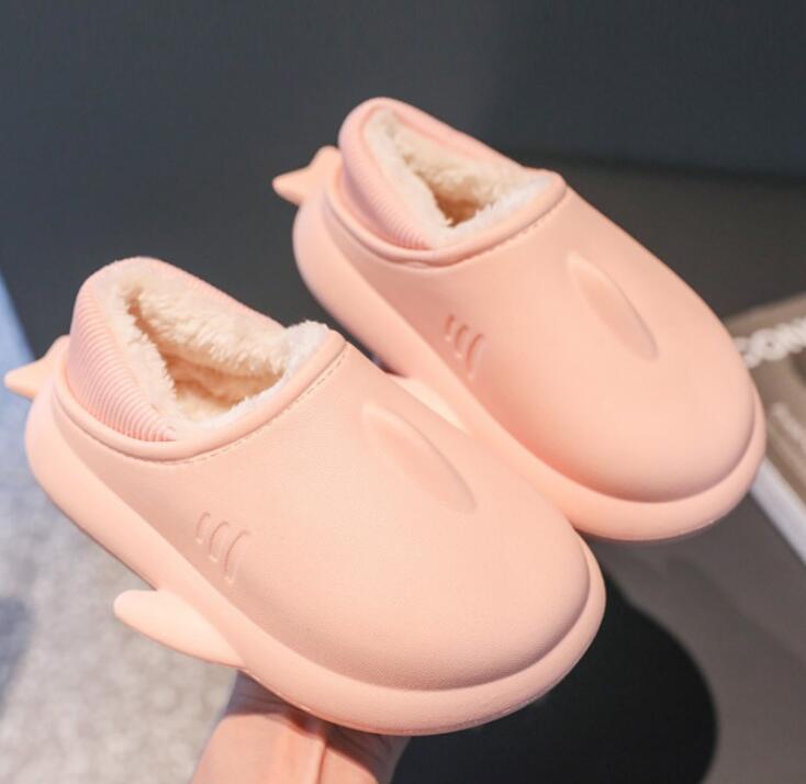 Children's Cute Cartoon Soft Bottom Cotton Slippers With Wrapped Heels