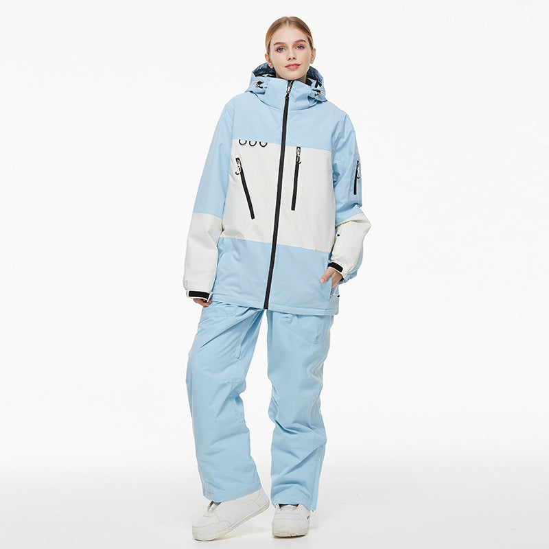 Suit Set Outdoor Windproof And Waterproof Snowboard Alpine Ski Jacket And Pants