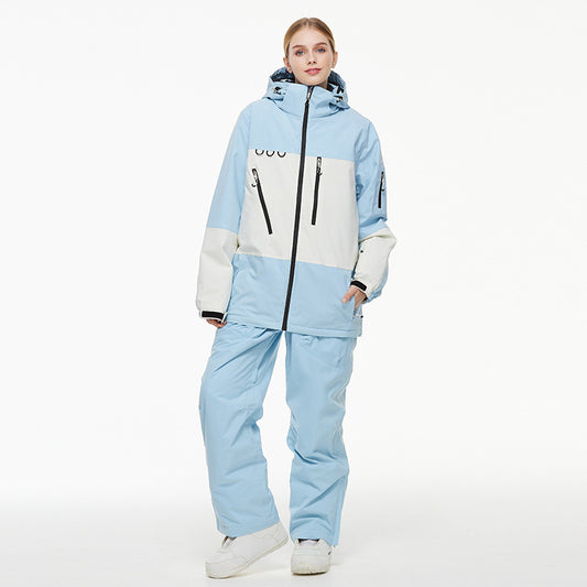 Suit Set Outdoor Windproof And Waterproof Snowboard Alpine Ski Jacket And Pants