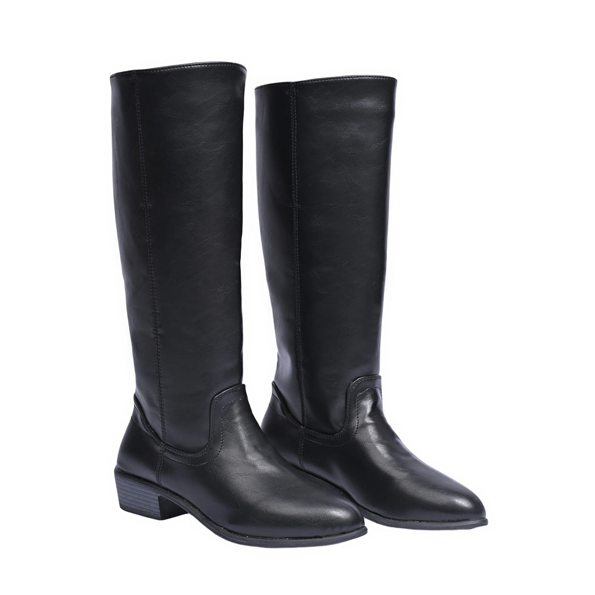British-style Knee-high Boot With A Shaft That Doesnt Reach The Knee