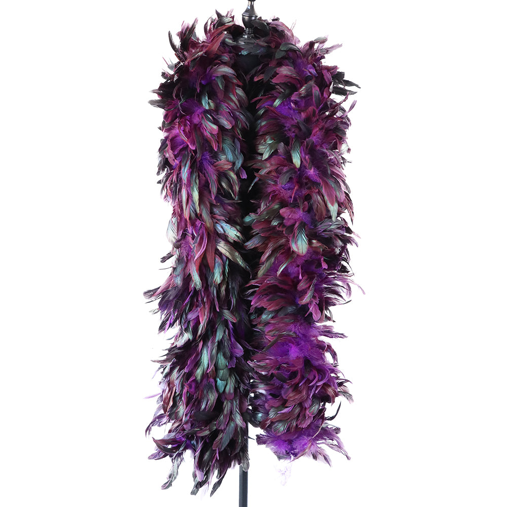 Catwalk Dress Up Colorful Chicken Feather Scarf Accessories Velvet Strips