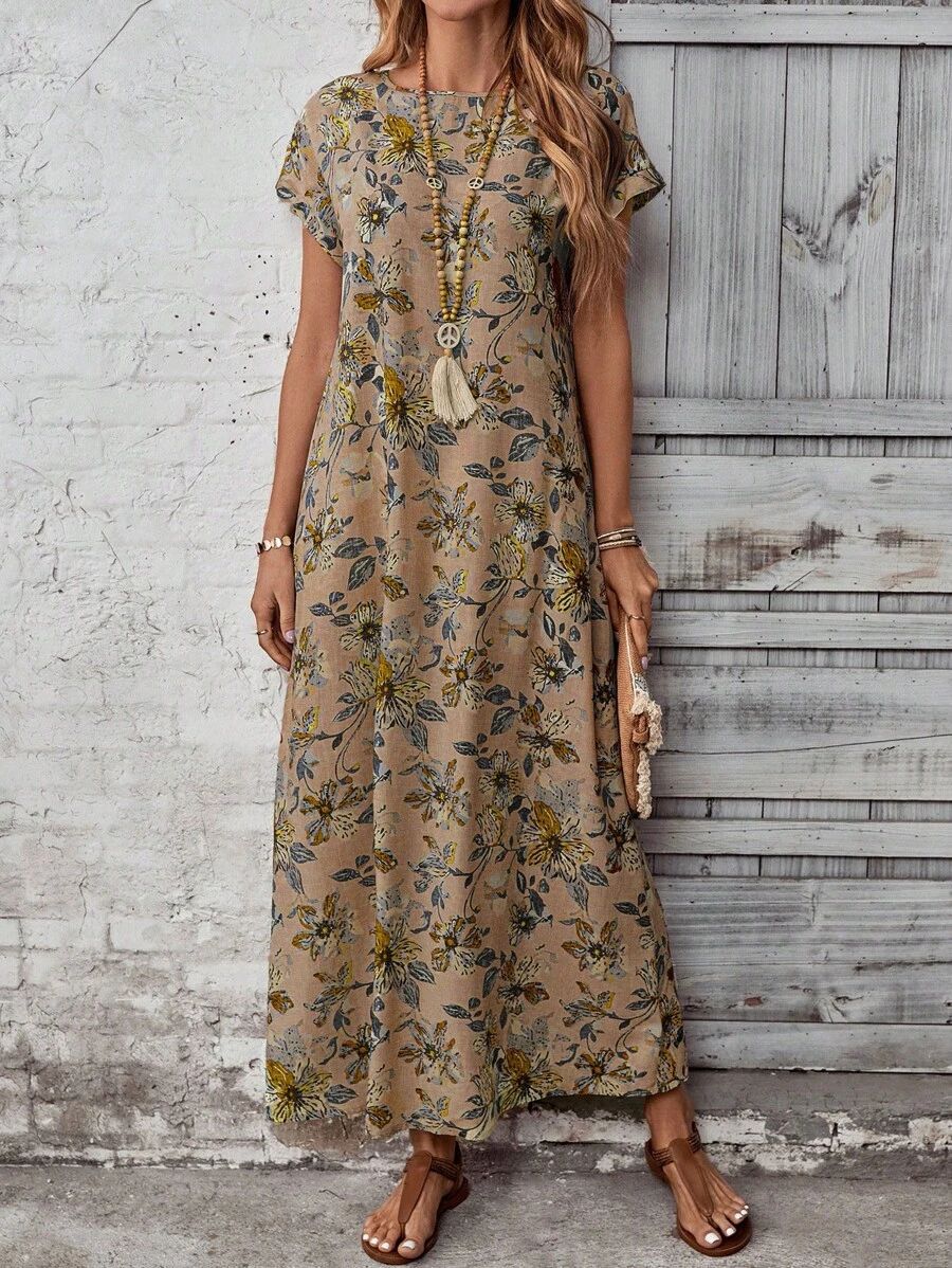 Women's Fashionable Casual Dress With Digital Print