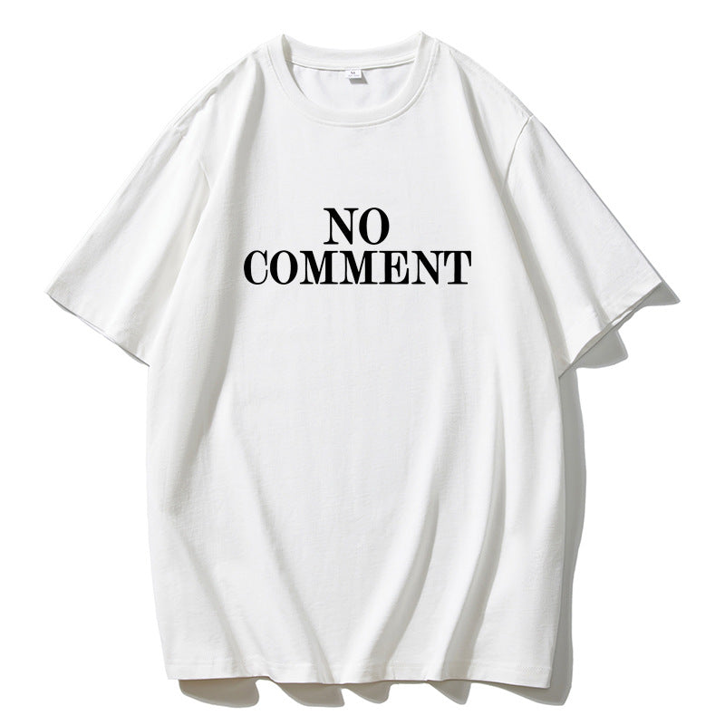 Gothic Style Printed Round Neck Loose T-shirt Short Sleeve