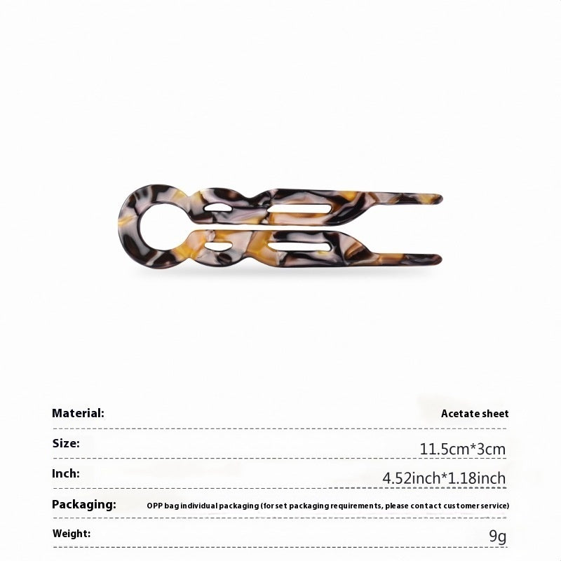 Acetate Hairpin U-shaped French Style
