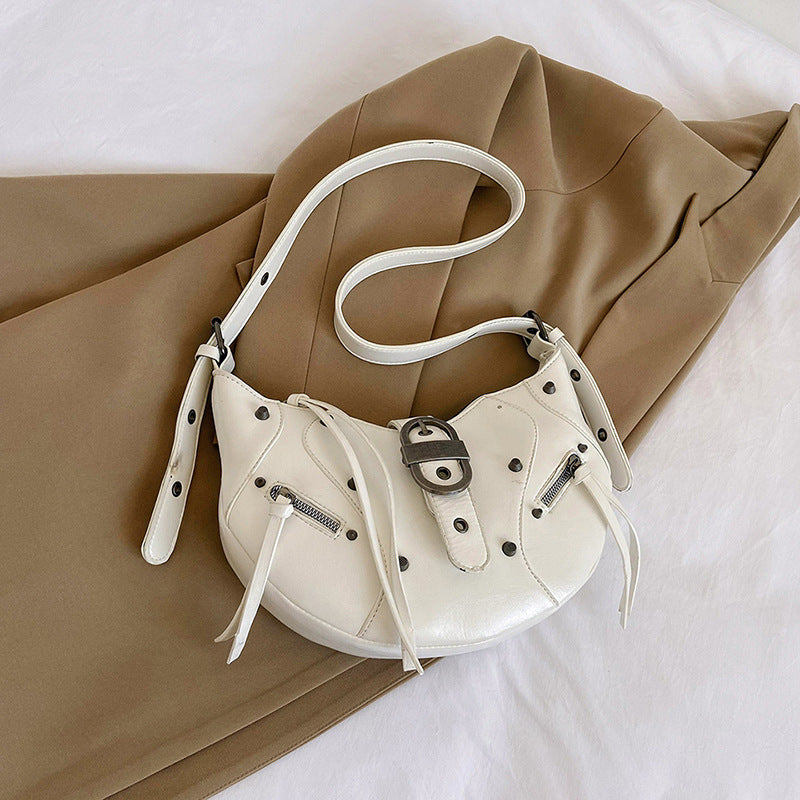 Dumpling Leisure Commute French Rivet Motorcycle Bag