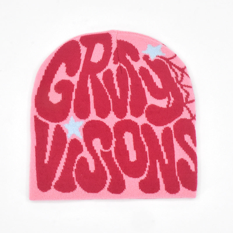 Knitted Jacquard Hat Hip Hop Letters Street Trend