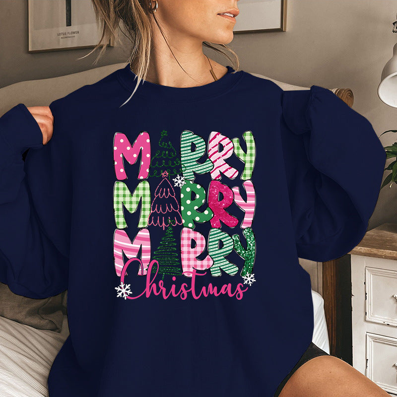 Glædelig jul e-tegneserie sweatshirt festlige søde gaver