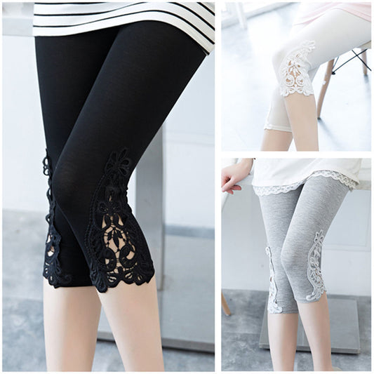 Women's Fashion Lace Stretch Bottoming Pants