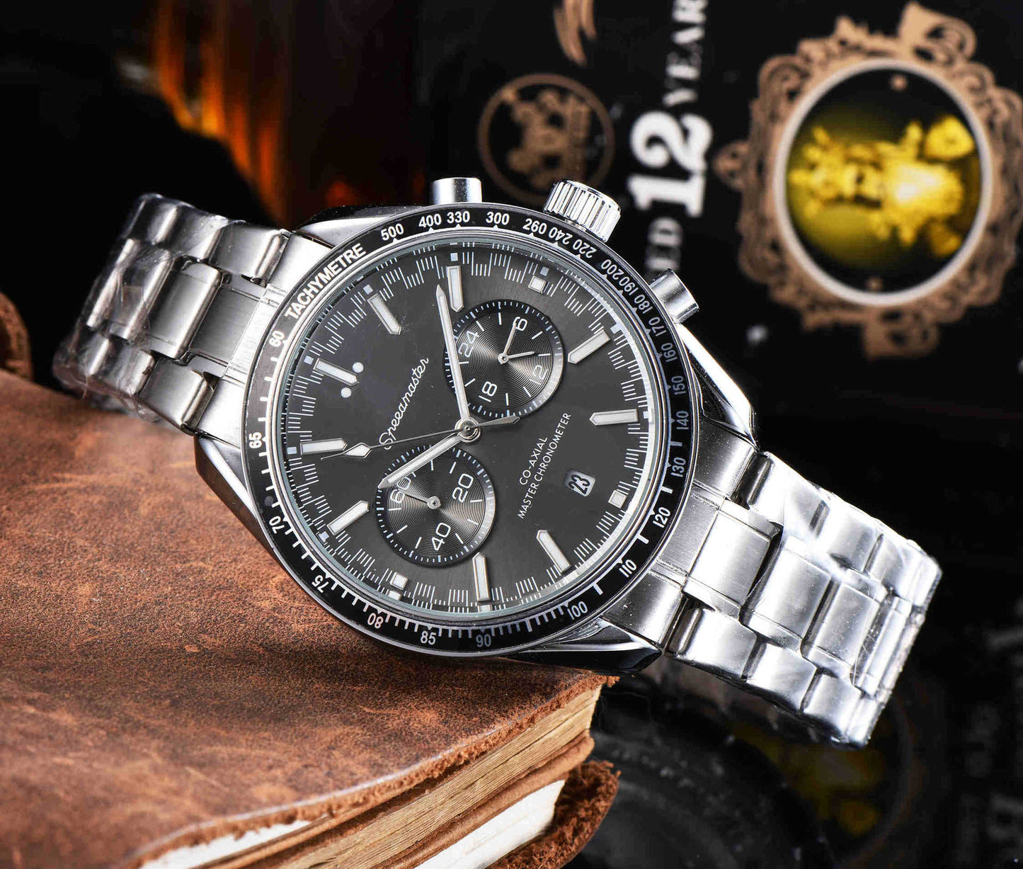 New Men's Steel Band Business Quartz Watch