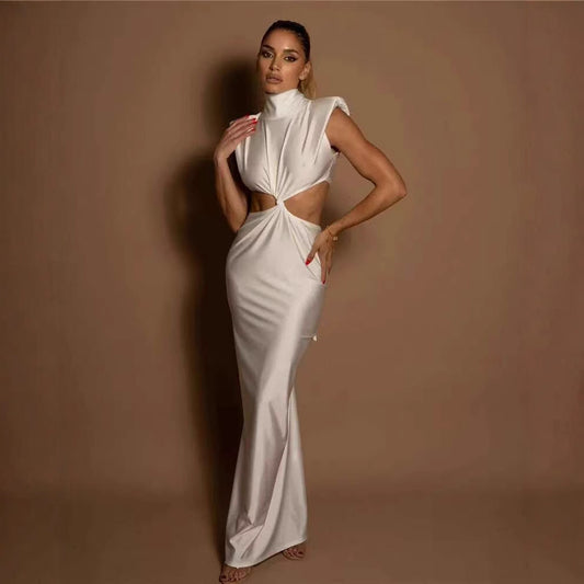 Sleeveless Long Bodycon Sheath Dress Slim Fit