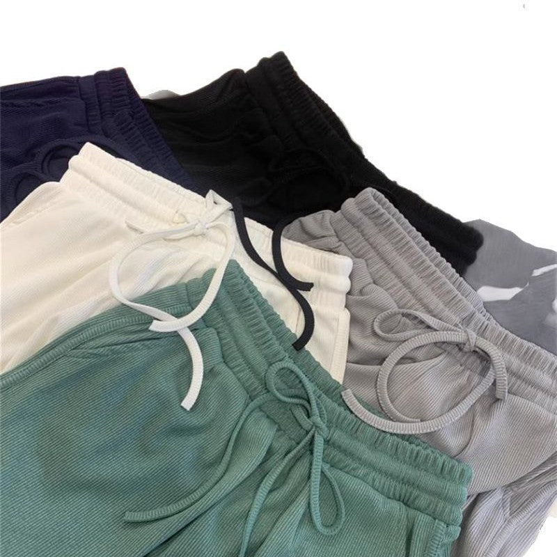 Womens Versatile All-match Wide-leg Outerwear Yoga Pants In Solid Colors