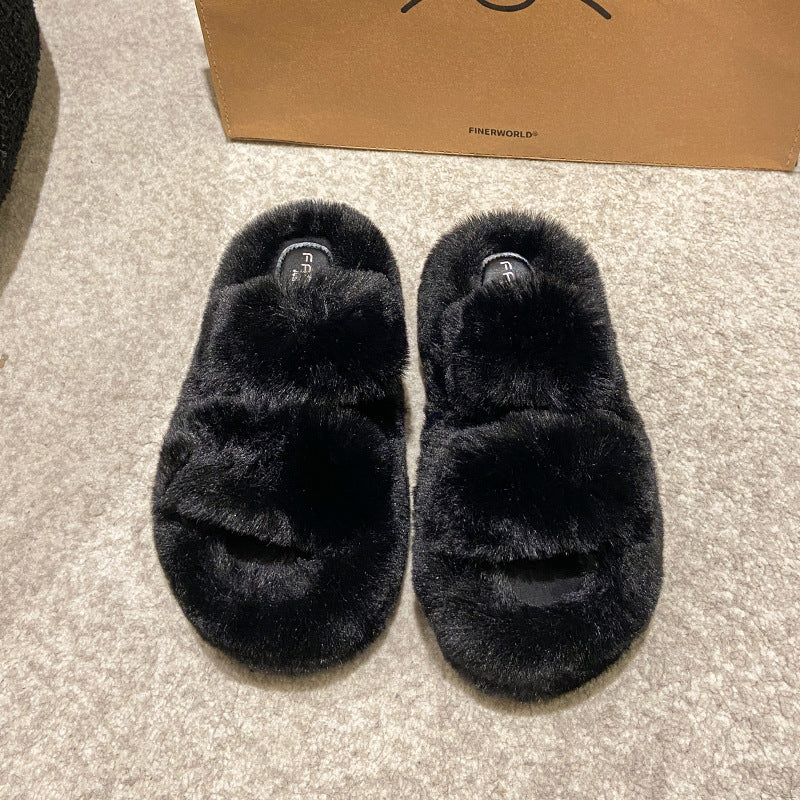 Parallel Bars Platform Slippers Women's Fashion Home