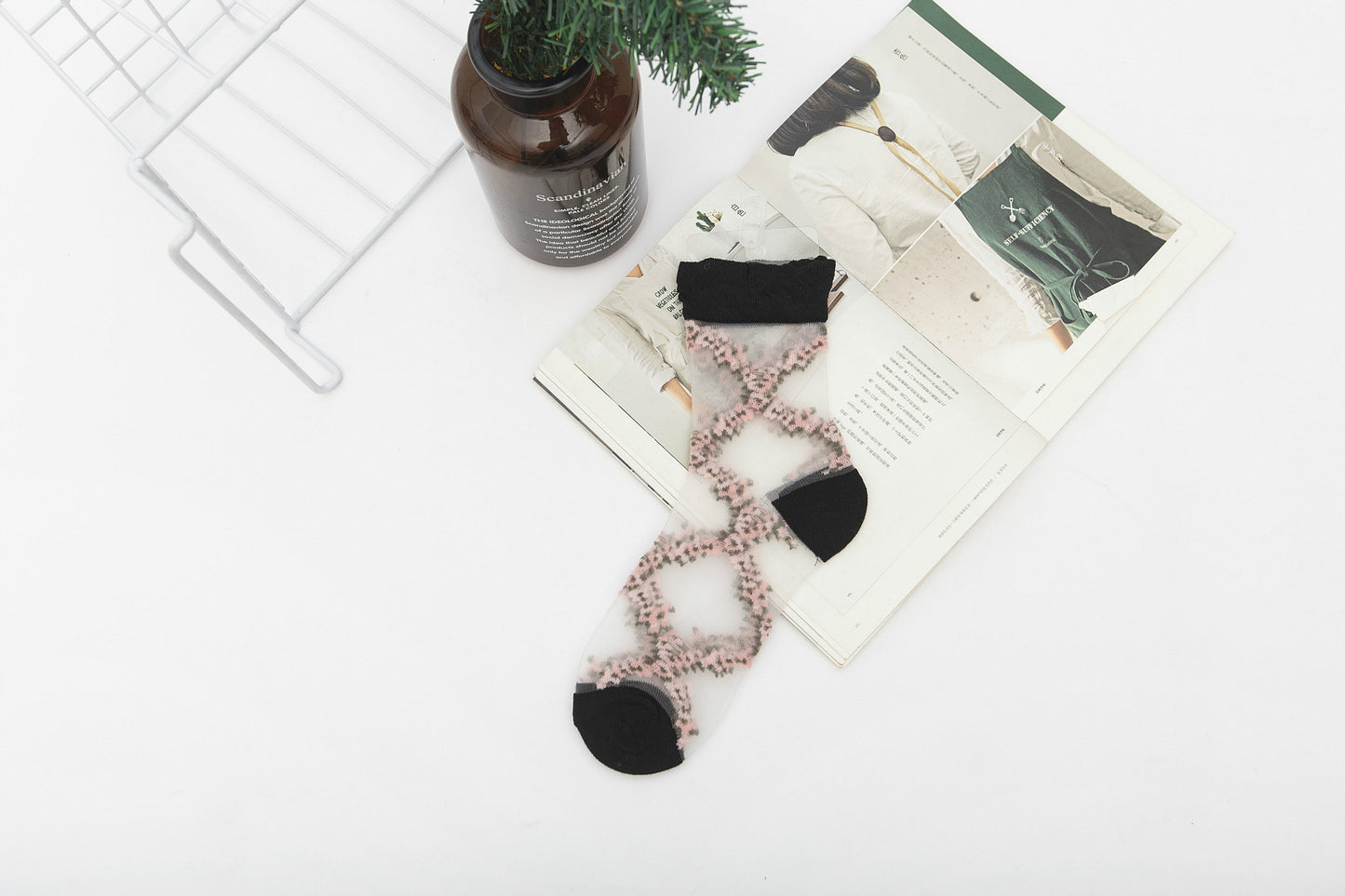 Korean Thin Glass Stockings Transparent Crystal Stockings