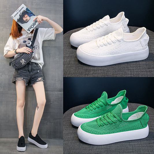 Fashion Casual Breathable Shoes With Lace-up Front