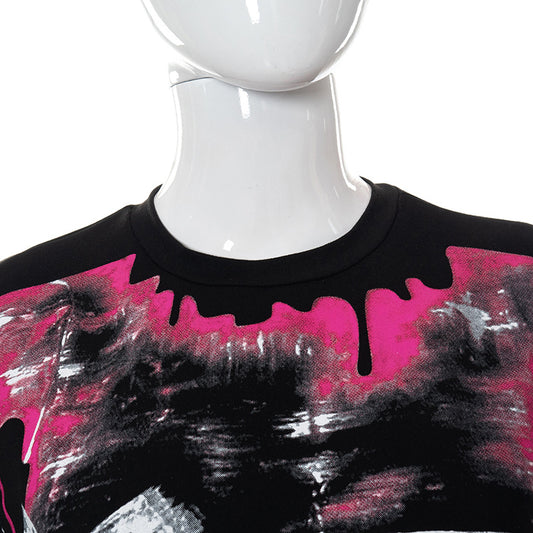 Casual Printed Round Neck Loose Tide Brand Short Sleeve T-Shirt Top