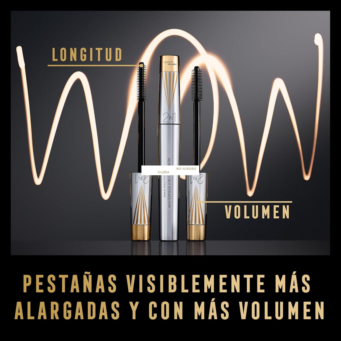 Max Factor Masterpiece 2En1 Lash Wow Máscara De Pestañas 001 Black 7ML