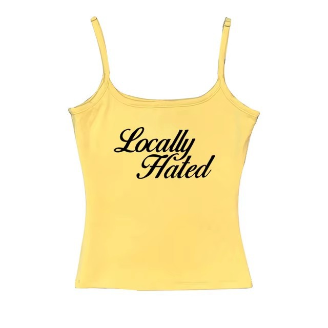 Hot Girl Letter Print Vest Sling Women