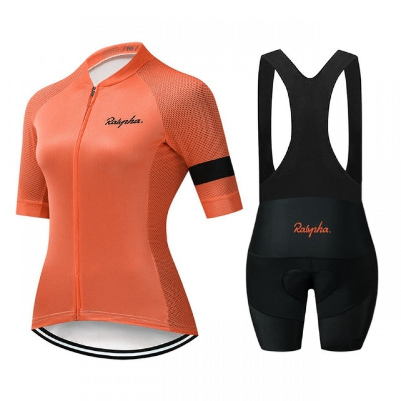 Womens Summer Short-Sleeve Cycling Jersey Set, Breathable
