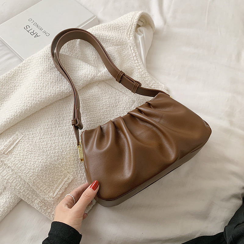 Pleated Cloud Bag Underarm Bag Niche Texture Shoulder Messenger Bag