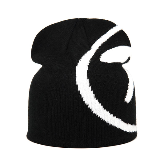 Autumn And Winter Knitting Portrait Jacquard Warm Wool Hat