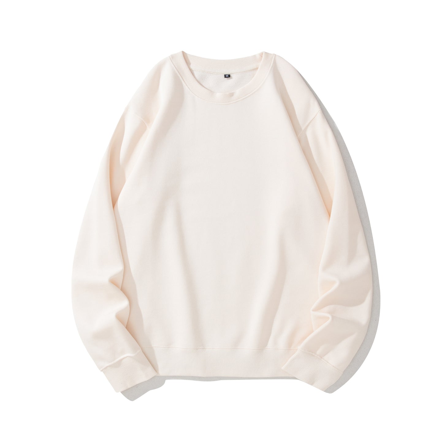 Heavyweight Round Neck Sweater Thickened Terry Solid Color Couple
