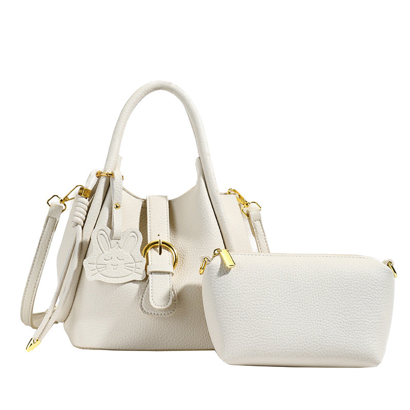 Cat Cute One-shoulder Portable Cross Body Bucket Bag