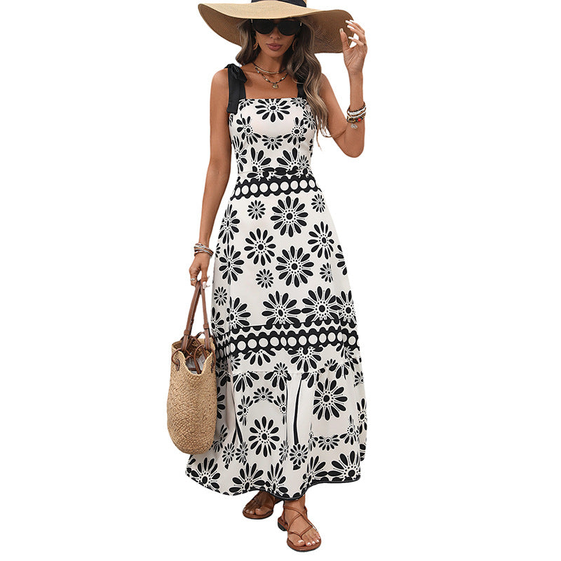 Casual And Stylish Mid-length Backless Slip Dress