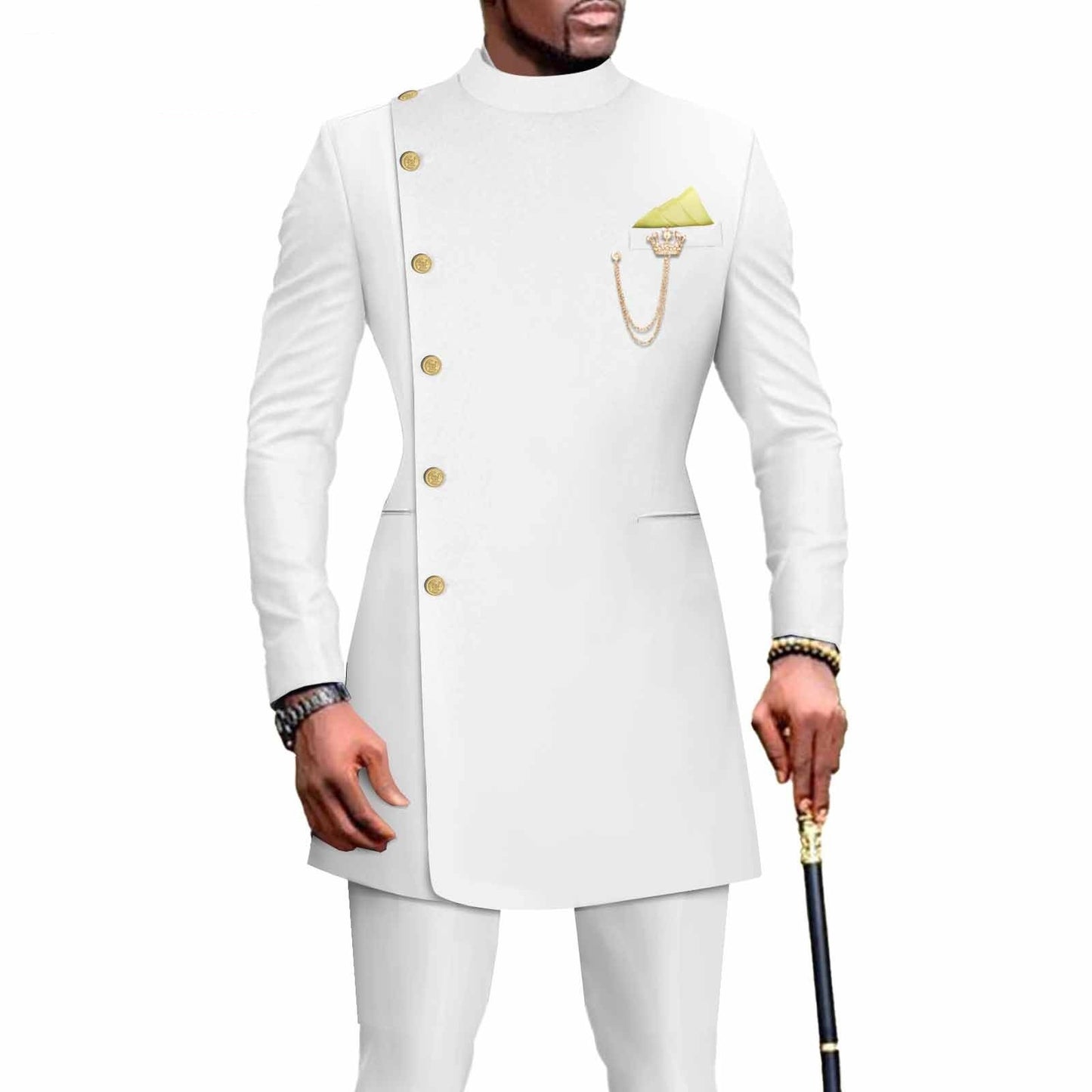 African Men's Leisure Chain Two-piece Set