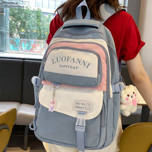 School Season Backpack Korean Style College Style Large Capacity Student Schoolbag Female